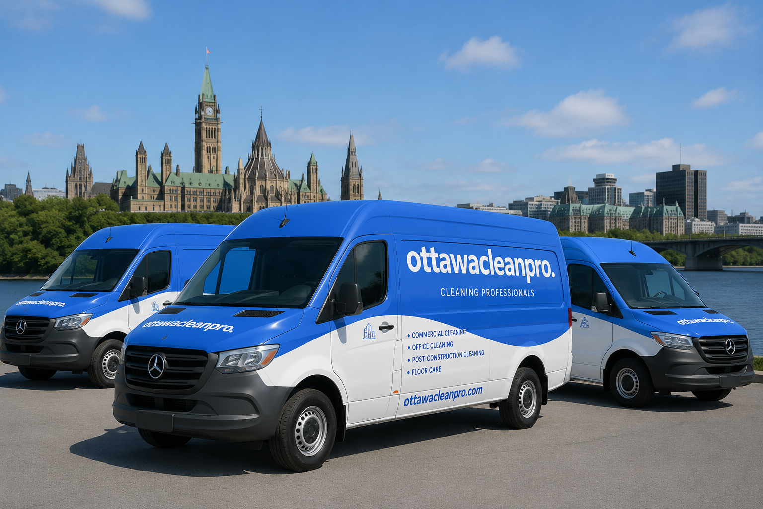 Pristine living room cleaning by Ottawa Clean Pro